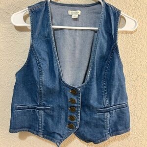 Sundance Denim Buttoned Vest